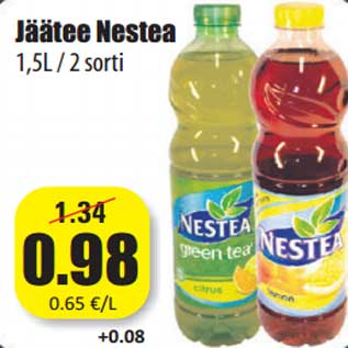 Allahindlus - Jäätee Nestea 1,5L / 2 sorti