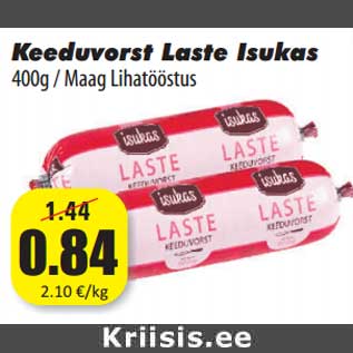 Allahindlus - Keeduvorst Laste Isukas 400g / Maag Lihatööstus