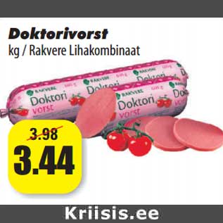 Allahindlus - Doktorivorst kg / Rakvere Lihakombinaat