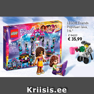 Allahindlus - LEGO Friends Popstaari lava, 1 tk*