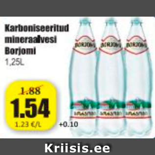 Allahindlus - Karboniseeritud mineraalvesi Borjomi 1,25 L