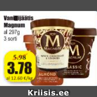 Allahindlus - Vanillijäätis Magnum