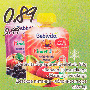 Allahindlus - Bebivita õunapüree beebitoit, 90 g