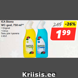 Allahindlus - ICA Skona WC-geel, 750 ml**