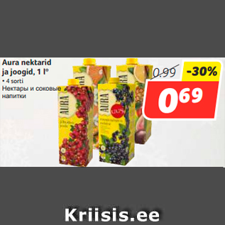 Allahindlus - Aura nektarid ja joogid, 1 l*