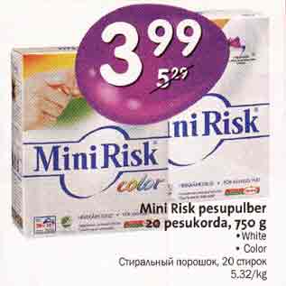 Allahindlus - Mini Risk pesupulber 20 pesukorda, 750 g