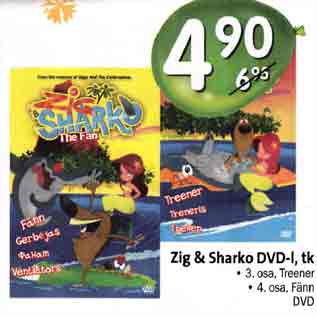 Allahindlus - Zig & Sharko DVD-I, tk . З. osa, Treener . 4. osa, Fänn