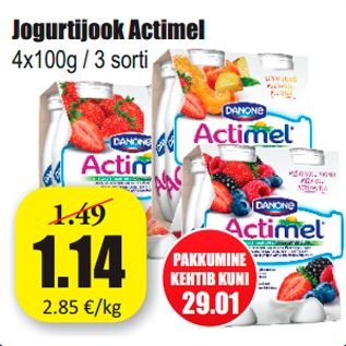 Allahindlus - Jogurtijook Actimel