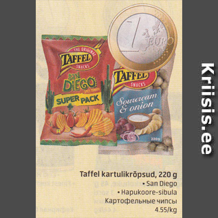 Allahindlus - Taffel kartulikrõpsud, 220 g