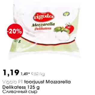 Allahindlus - Toorjuust Mozzarella Delikatess