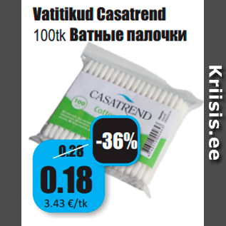 Allahindlus - Vatitikud Casatrend 100tk