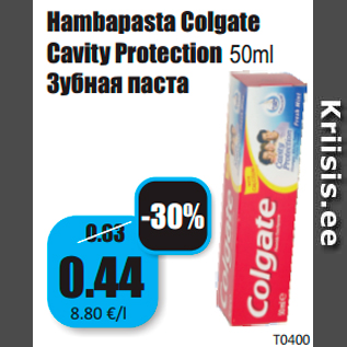 Allahindlus - Hambapasta Colgate Cavity Protection 50ml