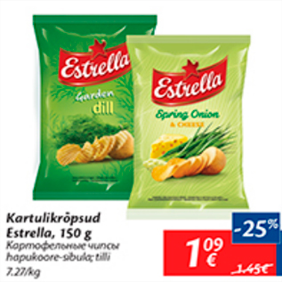 Allahindlus - Kartulikrõpsud Estrella, 150 g