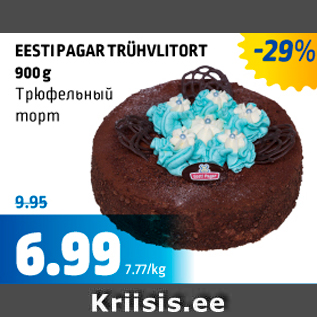 Allahindlus - EESTI PAGAR TRÜHVLITORT 900 g