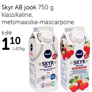 Allahindlus - Skyr AB jook 750 g