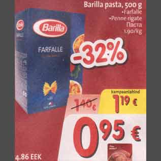 Allahindlus - Barilla pasta