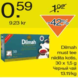 Allahindlus - Dilmah must tee niidita kotis