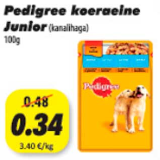 Allahindlus - Pedigree koeraeine Junior (kanalihaga) 100g