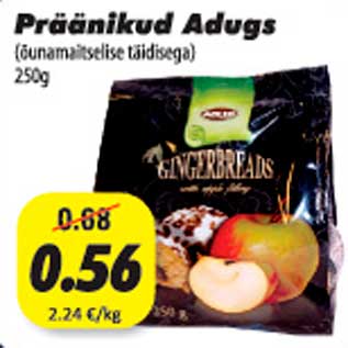 Allahindlus - Präänikud Adugs (õunamaitselise täidisega) 250g