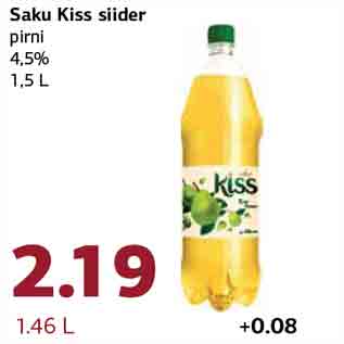 Allahindlus - Saku Kiss siider pirni 4,5% 1,5 L