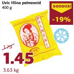 Allahindlus - Uvic Hiina pelmeenid 400 g