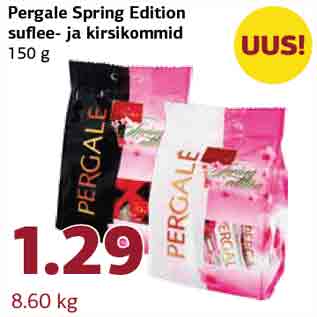 Allahindlus - Pergale Spring Edition suflee- ja kirsikommid 150 g