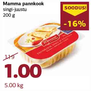 Allahindlus - Mamma pannkook singi-juustu 200 g