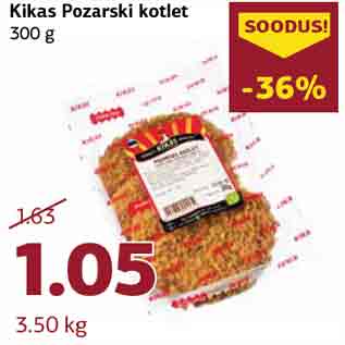 Allahindlus - Kikas Pozarski kotlet 300 g