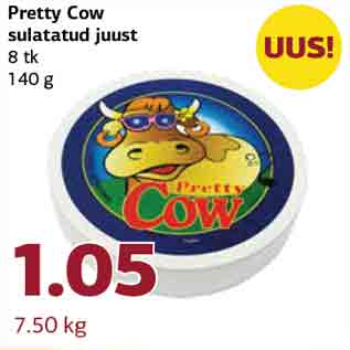 Allahindlus - Pretty Cow sulatatud juust 8 tk 140 g