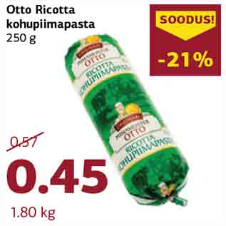 Allahindlus - Otto Ricotta kohupiimapasta 250 g