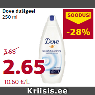 Allahindlus - Dove dušigeel 250 ml