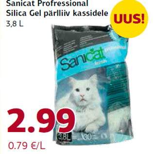 Allahindlus - Sanicat Profressional Silica Gel pärlliiv kassidele 3,8 L