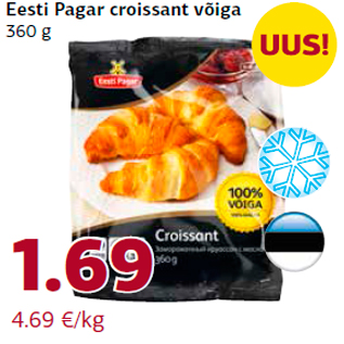 Allahindlus - Eesti Pagar croissant võiga 360 g