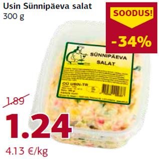 Allahindlus - Usin Sünnipäeva salat 300 g