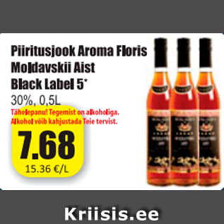 Allahindlus - Piiritusjook Aroma Floris Moldavskii Aist Black Label*