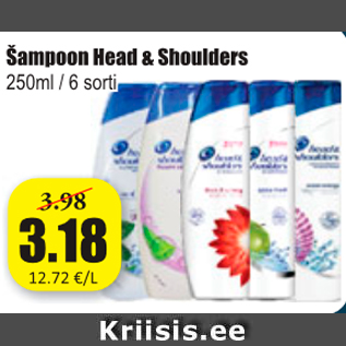 Allahindlus - Šampoon Head&Shoulders