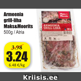 Allahindlus - Armeenia grill-liha Maks&Moorits