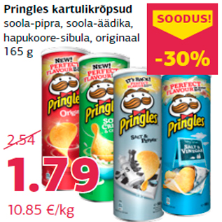 Allahindlus - Pringles kartulikrõpsud