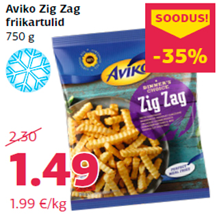 Allahindlus - Aviko Zig Zag friikartulid 750 g