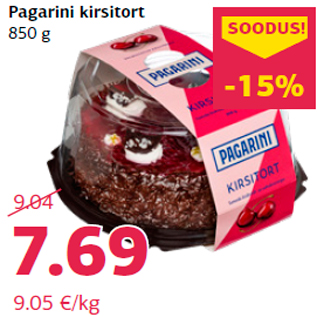 Allahindlus - Pagarini kirsitort 850 g