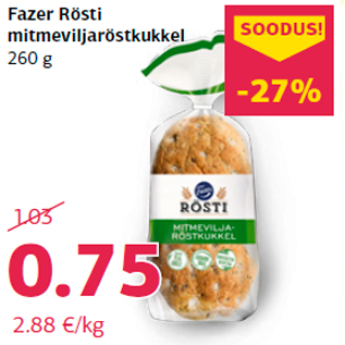 Allahindlus - Fazer Rösti mitmeviljaröstkukkel 260 g