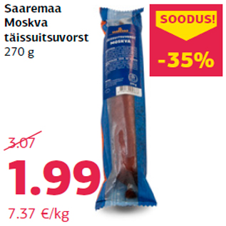 Allahindlus - Saaremaa Moskva täissuitsuvorst 270 g