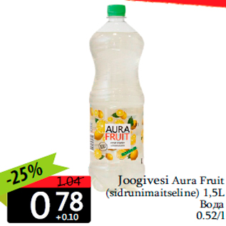 Allahindlus - Joogivesi Aura Fruit