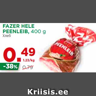 Allahindlus - FAZER HELE PEENLEIB, 400 g