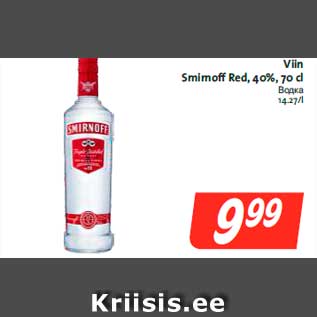 Allahindlus - Viin Smirnoff Red