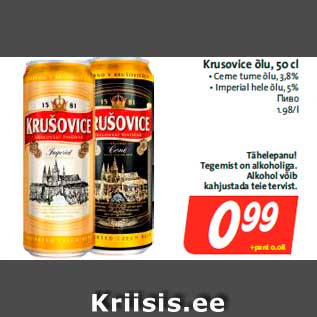 Allahindlus - Krusovice õlu, 50 cl