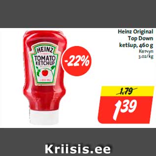 Allahindlus - Heinz Original Top Down ketšup, 460 g