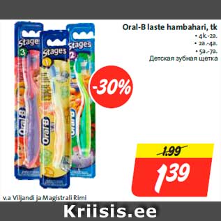 Allahindlus - Oral-B laste hambahari, tk