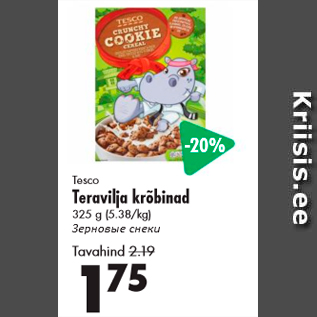 Allahindlus - Tesco Teravilja krõbinad 325 g