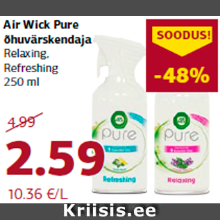 Allahindlus - Air Wick Pure õhuvärskendaja